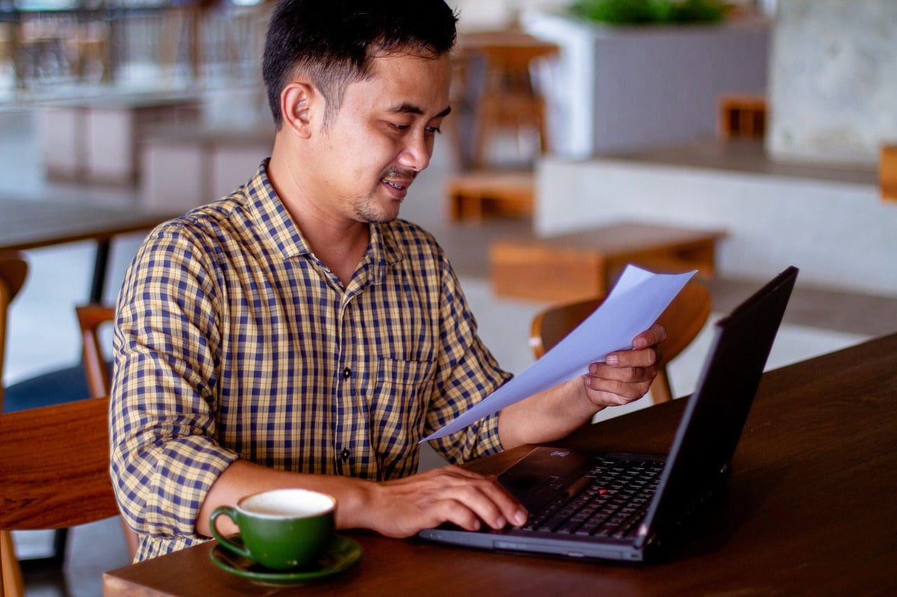 career change at 30 man laptop paper